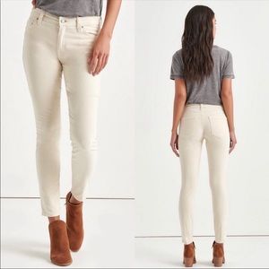Lucky Brand Ava Skinny Cream Corduroy Pants